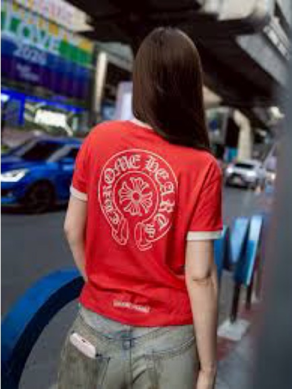 Chrome Hearts Red & White Kids Graphic Ringer Tee